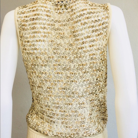 St. John Cream and Gold Sweater - Picture 6 of 7